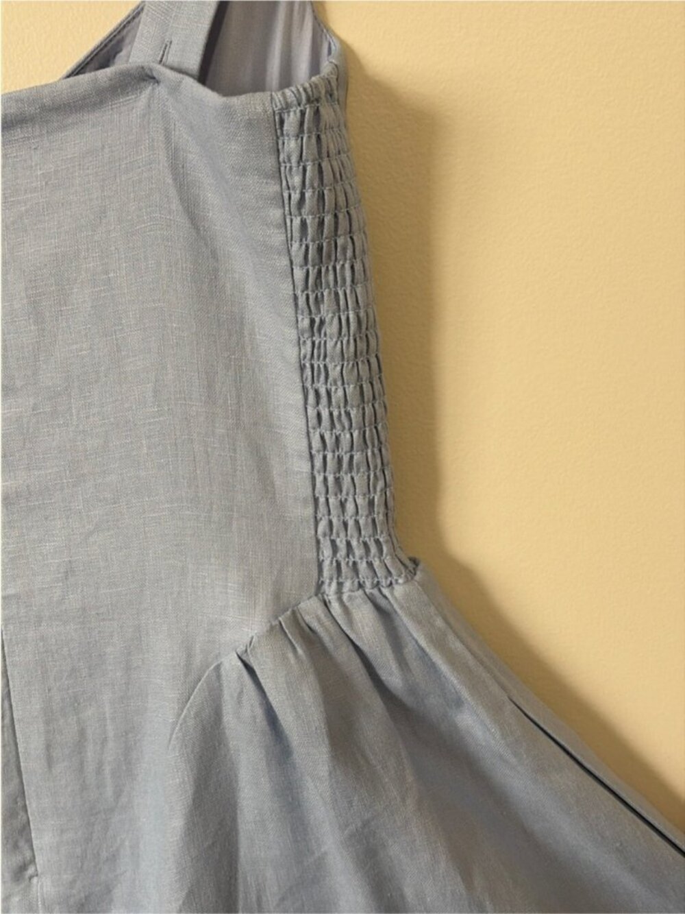 NEW Reformation Birdie Linen Sleeveless Midi Dress Cloud Blue US 2 UK 6 - Picture 11 of 15